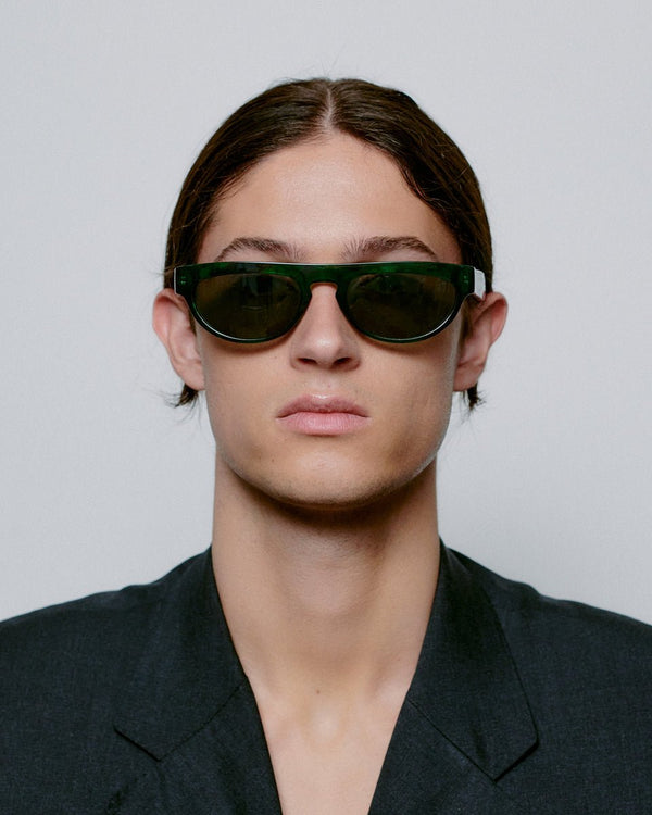 Jake / Green Marble Transparent & Graphite Green Lens - Shade Files